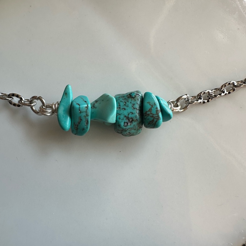 Turquoise and Lava Rock Necklace Set - Picture 3 of 6